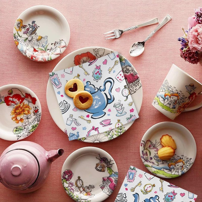 Unique Disney Alice in Wonderland Luncheon Napkins, 16-Pack - Perfect for Magical Celebrations & Themed Parties - Image 4